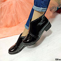 Лаковые женские ботиночки на маленьком каблуке 40 р-р