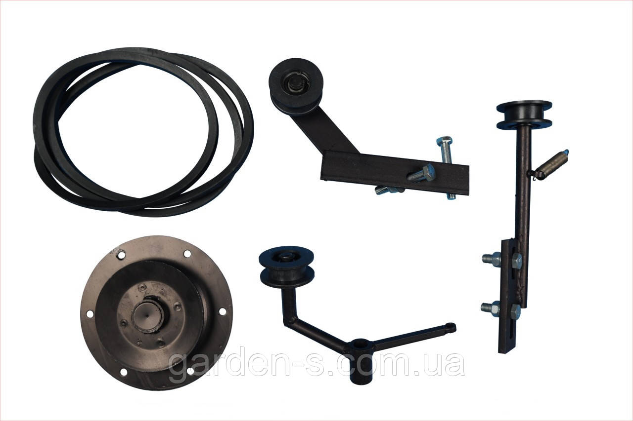 Комплект шківів додатковий для мототрактора "Преміум" (без гідравліки, хутро. Роз'єднання копійки + ремінь) | 097-074-28-84