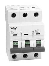 Автоматичний вимикач VIKO 3P 40A 4.5 кА 230/400В тип С