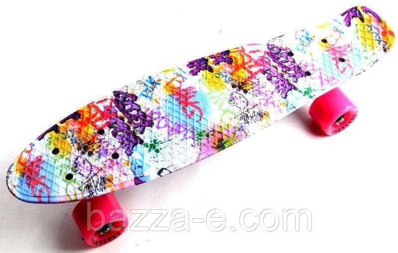 Penny Board "Fish" Graffity.