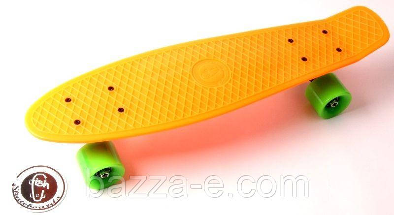 Penny Board "Fish". Помаранчевий колір.