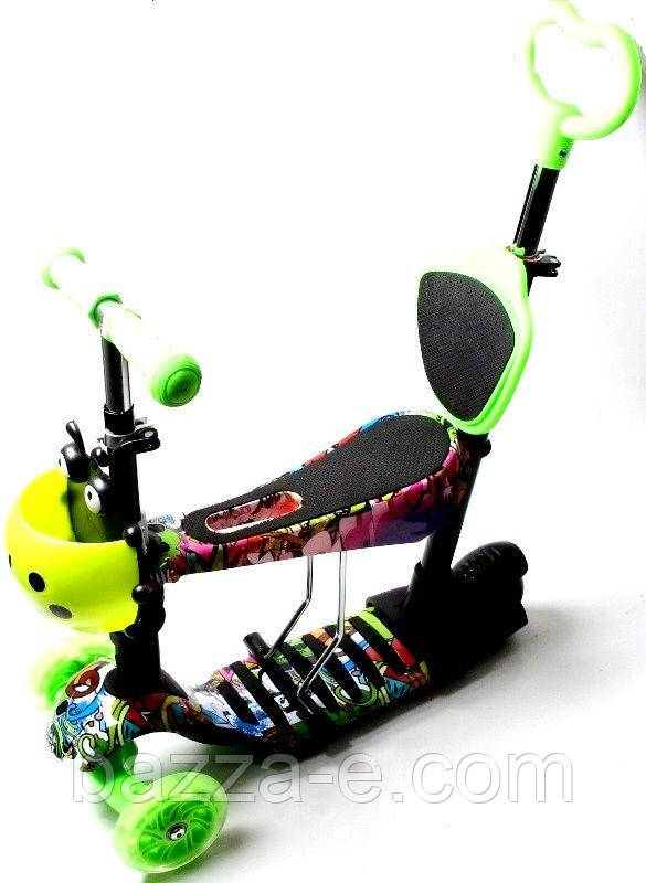 Самокат Scooter Graffiti Hip-Hop 5in1 з малюнком