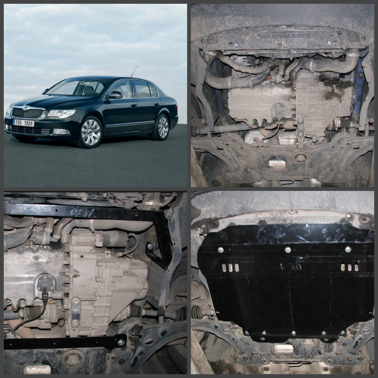 Захист двигуна Skoda SUPERB 2 2008-2014 МКПП Всі двигуни (двигун+КПП)