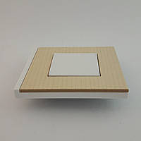 Рамка 1 постова Unica Pure, клен, 2 модулі