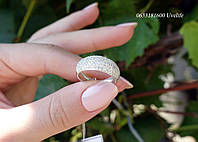 Серебряное кольцо Роскошь с россыпью камней