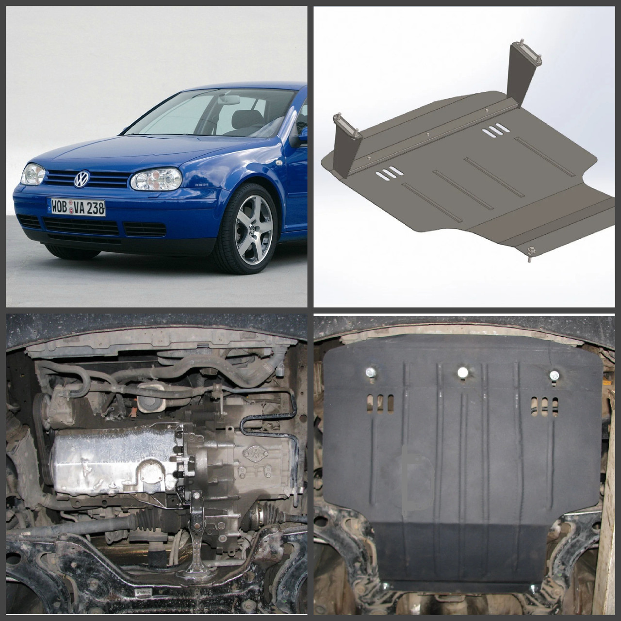 Захист дизельного двигуна на Volkswagen GOLF 4 1997-2003 років випуску (двигун + КПП)