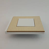 Рамка 3 постова Unica Pure, клен, 3х2 модулі