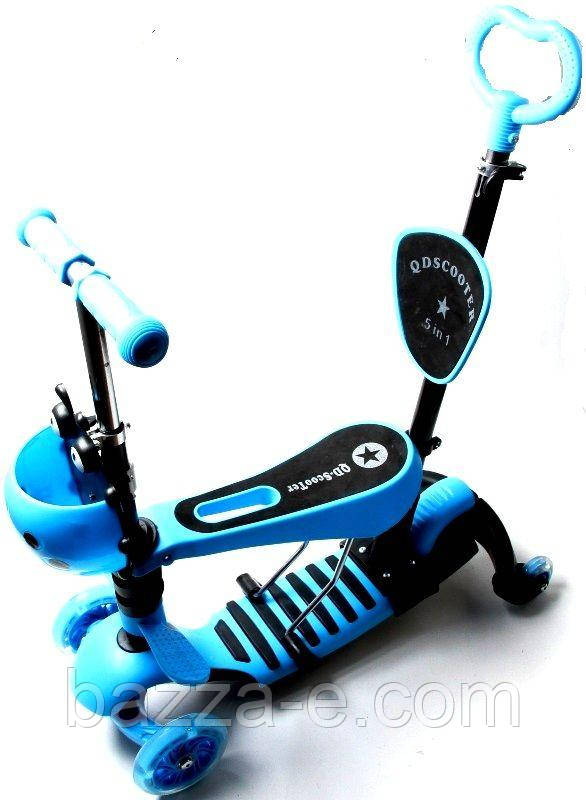 Самокат Scooter "Божа корівка" 4in1 Bue (4-х колісний)