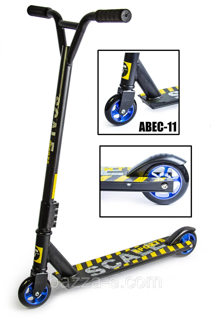 Трюковий самокат Scale Sports Extrem Abec-11 чорний