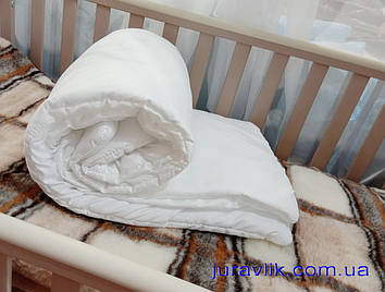 Дитяча ковдра для новонародженого 90х110 Біла (200 товщина) Дитяча ковдра біла 110*90