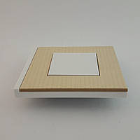 Рамка 2 постова вертикальна Unica Pure, клен, 2х2 модулі