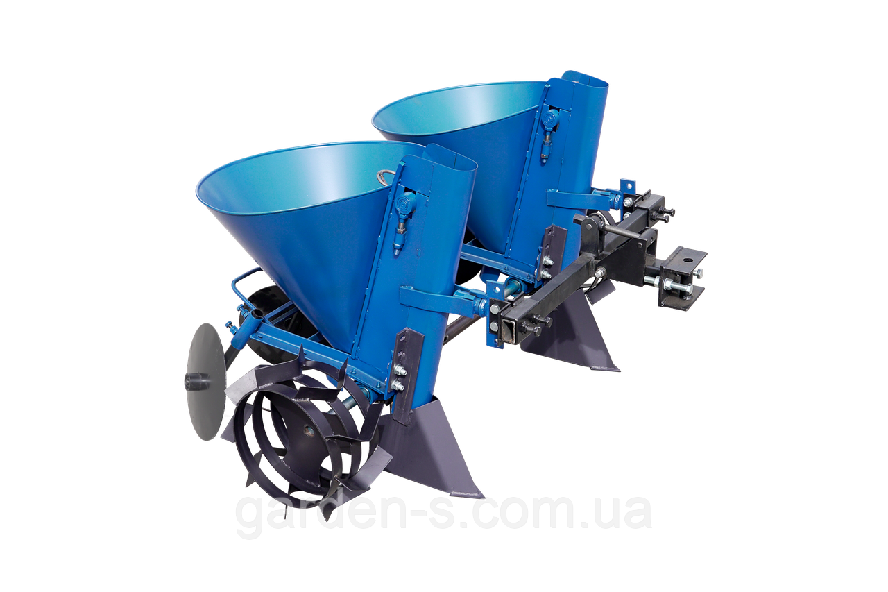 Картоплесаджалка дворядна ланцюгова до мототрактору Преміум (регульоване междурядие) | 097-074-28-84