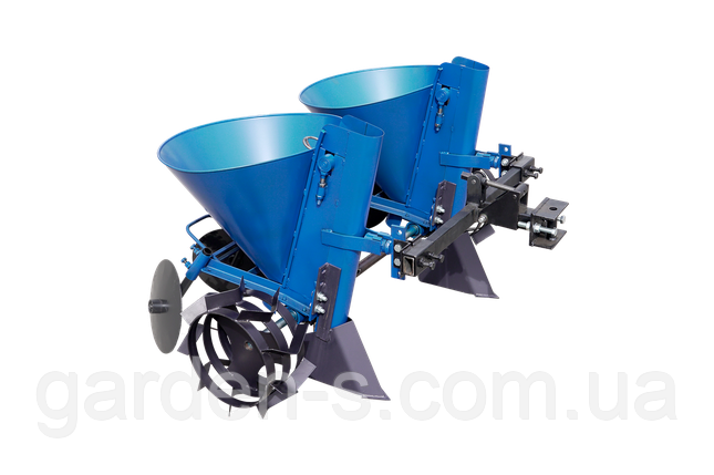 Картоплесаджалка дворядна ланцюгова до мототрактору Преміум (регульоване междурядие) | 097-074-28-84, фото 1