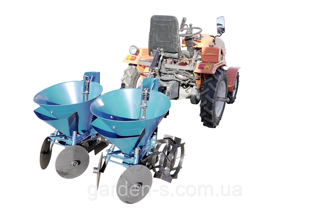Картоплесаржалка дворядна ланцюгова з БДК до мототрактора Преміум (фіксоване міжряджання) | 097-074-28-84