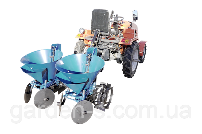 Картоплесаржалка дворядна ланцюгова з БДК до мототрактора Преміум (фіксоване міжряджання) | 097-074-28-84, фото 1