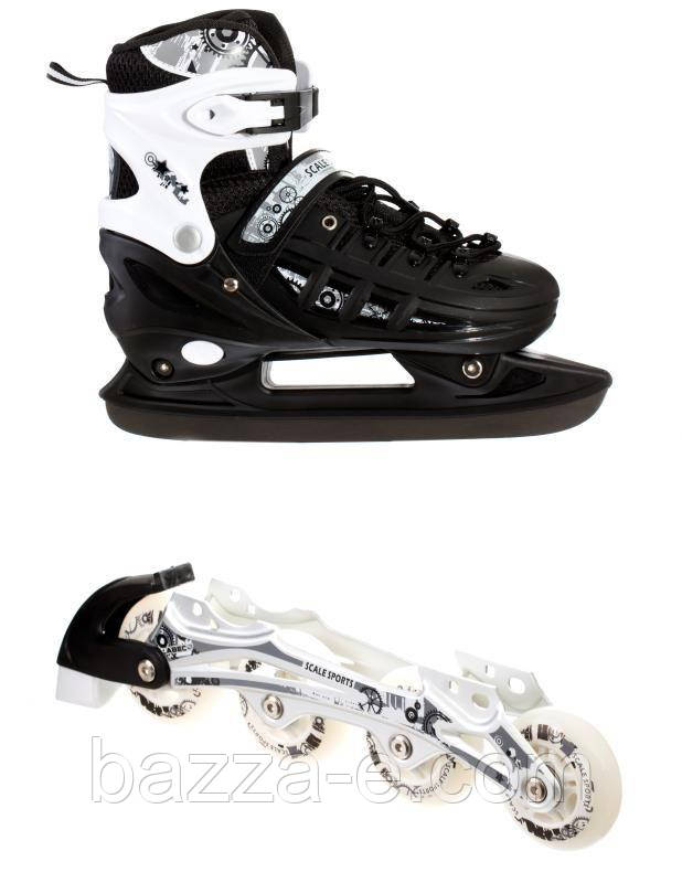 Ролики-кільки Scale Sport. Black (2в1), розмір 29-33