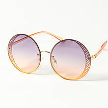 Жіночі сонцезахисні круглі окуляри 80-664/1 бузкові
