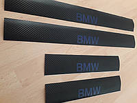 Карбоновые наклейки на пороги BMW X5