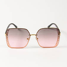 Жіночі сонцезахисні квадратні окуляри 6301/1 бузкові, фото 2