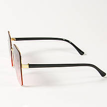 Жіночі сонцезахисні квадратні окуляри 6301/1 бузкові, фото 2