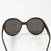 Жіночі сонцезахисні круглі дзеркальні окуляри 338858/5 сірі, фото 3