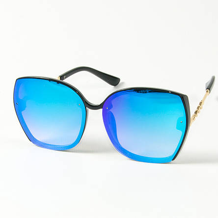 Квадратні дзеркальні жіночі окуляри 2319/5 блакитні, фото 2