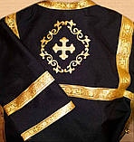 Стихар із парчі (або однотоної тканини) поломарський, д'яконський (різні кольори і розміри), фото 9