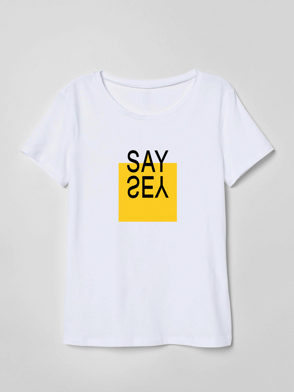 Футболка жіноча біла SAY YES