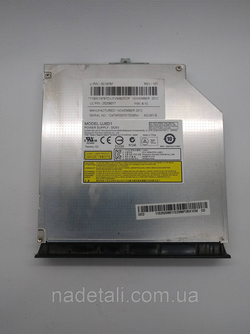 DVD-RW привод UJ8D1 SATA 1247SP325654E085H