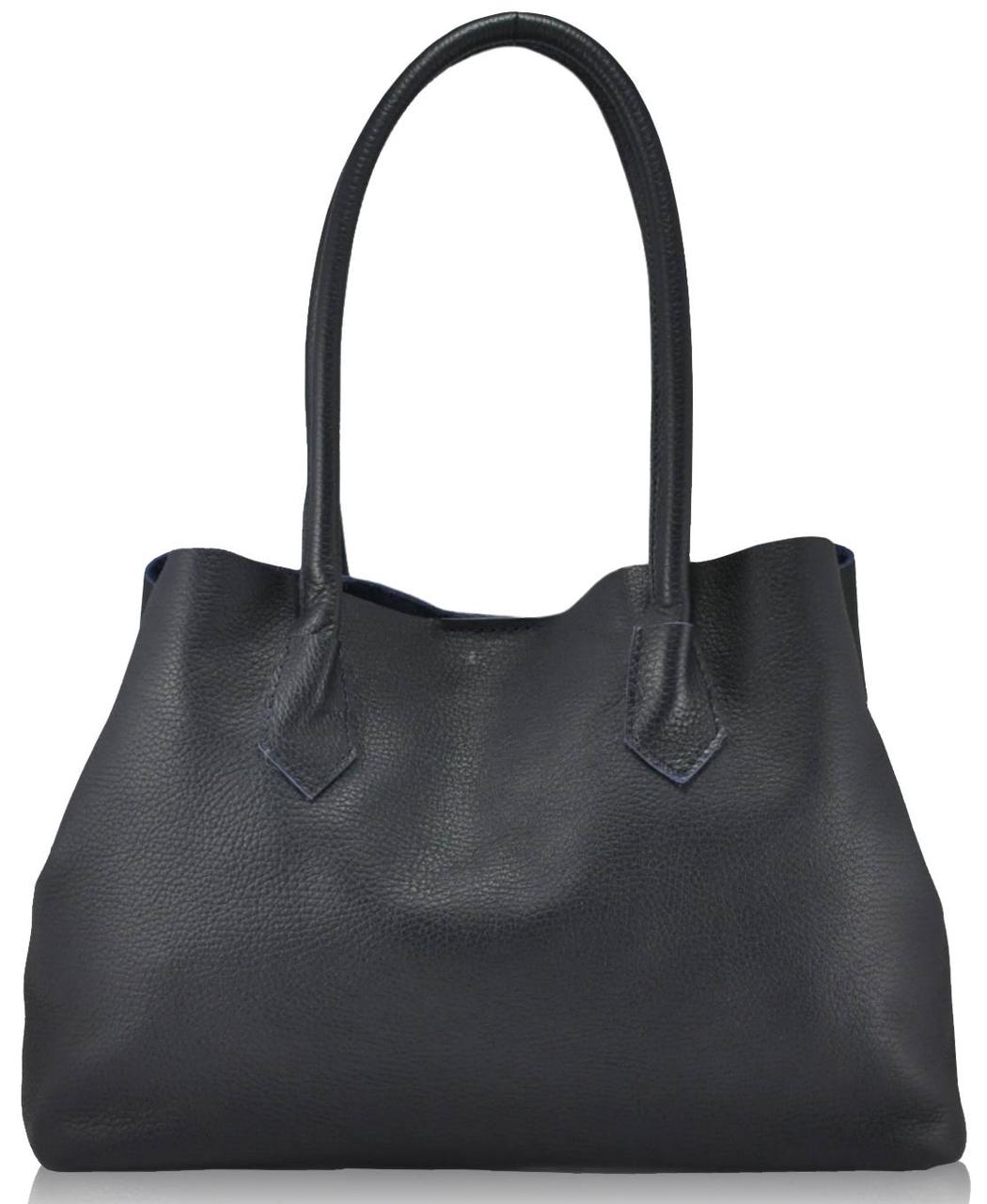 Жіноча шкіряна сумка 848 синя, фото 1