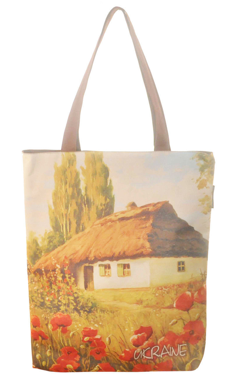 Жіноча сумка Хата Шевченка коричнева, фото 1