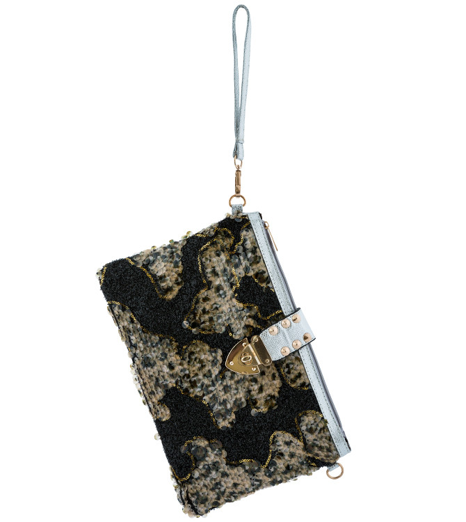 Жіночий клатч B1 KL001 срібло, фото 1