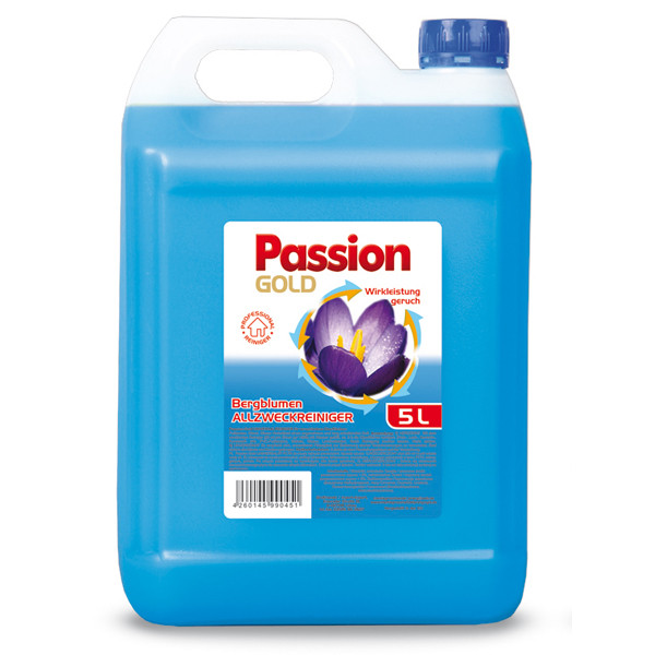 Універсальний засіб для чищення усіх типів поверхонь Passion Gold Bergblumen Allzweckreiniger (синій) 4.750 л