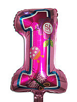 Фольгована куля цифра "My 1st Birthday". Колір рожевий. Розмір: 46см * 25см.