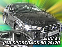 Дефлекторы окон (вставные!) ветровики Audi A3 2012-2020 5D Sportback 4шт., HEKO, 10247