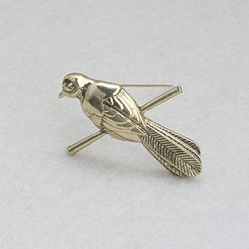 "Птах-пересмішник золотий / брошь Мізинця (Гра Престолів)" брошка металева