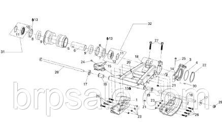 Фланцева нейлонова гайка 10мм Can-Am BRP Flange nylon nut 10мм