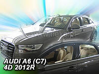 Дефлекторы окон (вставные!) ветровики Audi A6 (C7) 2011-2018 4D 4шт. Sedan, HEKO, 10245