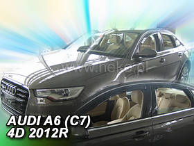 Дефлектори вікон (вставні!) вітровики Audi A6 (C7) 2011-2018 4D 4шт. Sedan, HEKO, 10245
