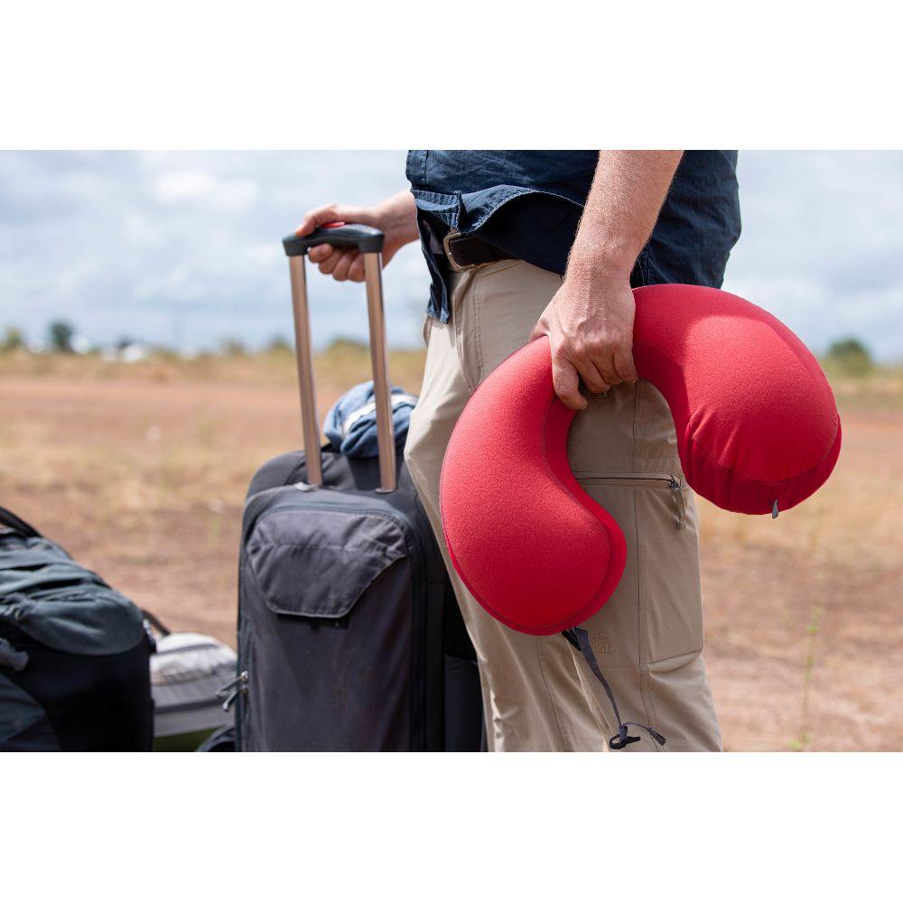 Подушка Exped Neckpillow Deluxe красная - фото 3 - id-p1150283075