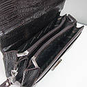 Коричнева шкіряна сумка Desisan класична сумочка з натуральної шкіри барсетка коричневого кольору, фото 3