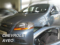 Дефлекторы окон (вставные!) ветровики Chevrolet Aveo 1, 2 2002-2011 T200 4D 4шт. Sedan, HEKO, 10508