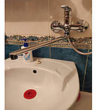 Змішувач для ванної з довгим виливом 35 см Німеччина ЛАТУННИЙ з душем MIXXUS PREMIUM Medea 006 EURO (MI0578), фото 9