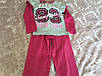 Спортивний трикотажний костюм для дівчинки в рожевому кольорі, фото 2