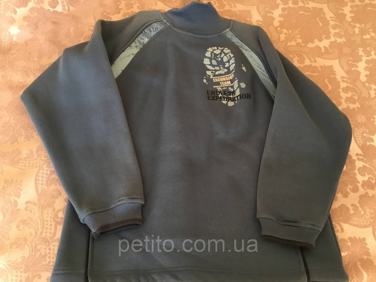 Кофта для хлопчика в сірому кольорі на весну, фото 1