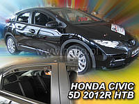 Дефлекторы окон (вставные!) ветровики Honda Civic 2012 - 5D 4шт. hatchback, HEKO, 17163