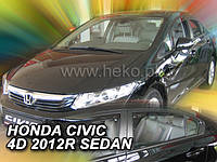 Дефлекторы окон (вставные!) ветровики Honda Civic 2012 - 4D 4шт. Sedan, HEKO, 17161