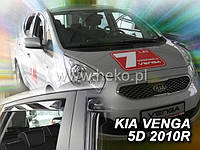 Дефлекторы окон (вставные!) ветровики Kia Venga 2010-2021 4шт., HEKO, 20144