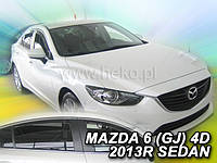 Дефлекторы окон (вставные!) ветровики Mazda 6 3 2013-2021 4D 4шт. Sedan, HEKO, 23160