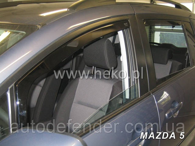Дефлектори вікон (вставні!) вітровики Mazda 5 2005-2010 4шт., HEKO, 23132